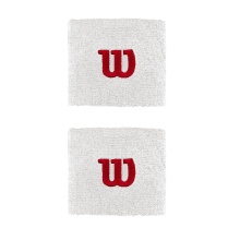 Wilson Sweatband Logo small white 2-pack